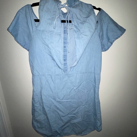 Zara Denim Dress with Open Back - Picture 2 of 2